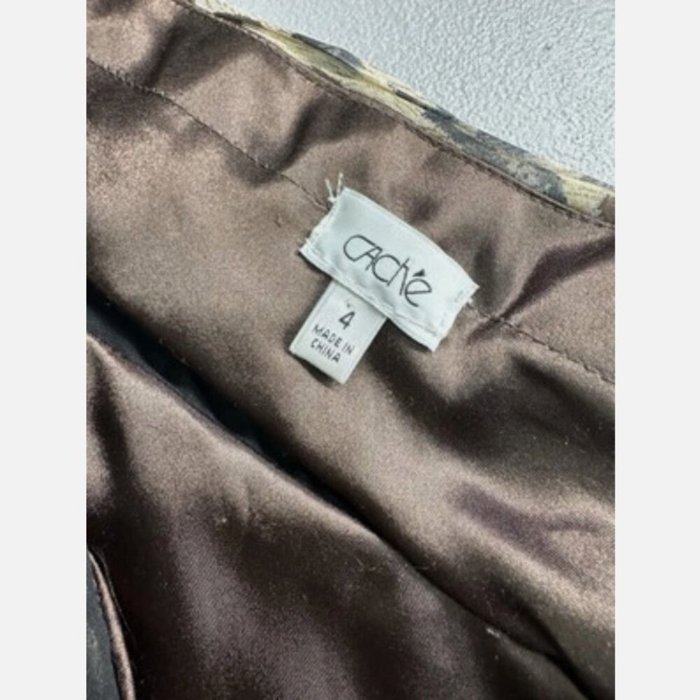 Cache Leopard Print One Shoulder Party Dress Mesh… - image 6